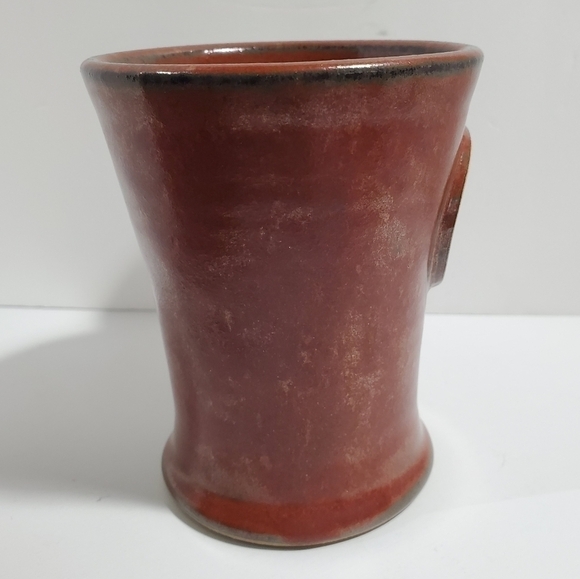 Sunset Hill Hand thrown Stoneware Texas Seal coffee mug Maroon - Picture 6 of 12